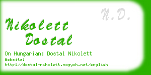 nikolett dostal business card
